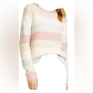 Rebecca Taylor EUC Stripe merino wool blend sweater in multi Size M with tag